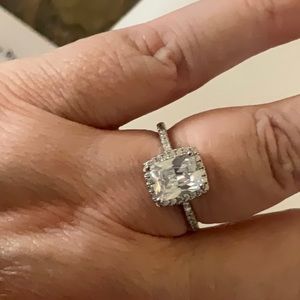 Cubic Zirconia & 18 karat GF Ring